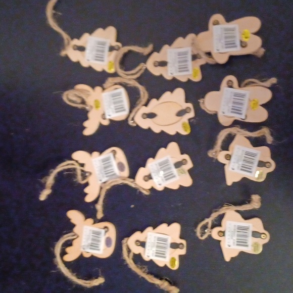 12 New Christmas Wooden Craft Ornaments - Picture 2 of 2